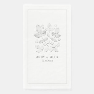 White Haven Wedding White Dinner Paper Napkins