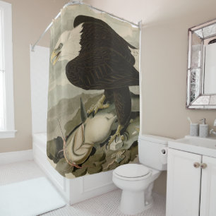 White-headed (Bald Eagle) Audubon Birds of America Shower Curtain