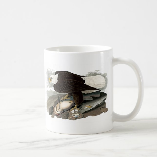 White Headed Eagle | John James Audubon Coffee Mug (Right)