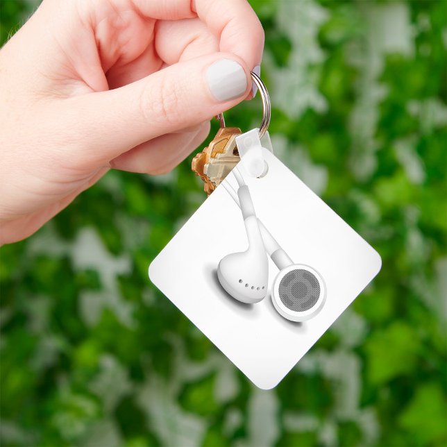 White Headphones Keychain (Creator Uploaded)