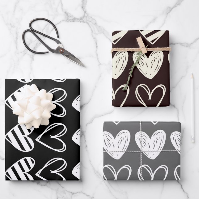 White Heart  #24 Wrapping Paper Sheet (Front)