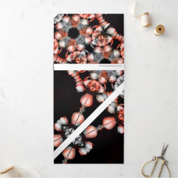 "White heart in black from sun" Decò & Future Tri-Fold Holiday Card