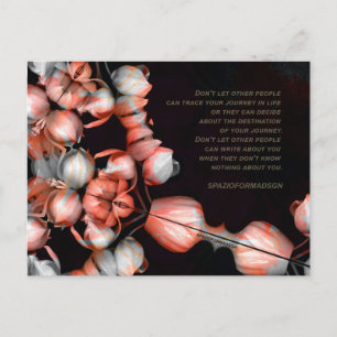 "White heart in black from sun" & Journey Postcard