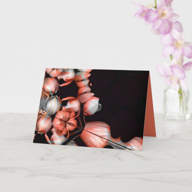 "White heart in black from sun" & Silence Card (Orchid)