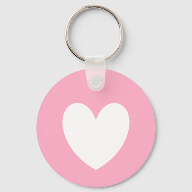 White Heart Keychain (Front)