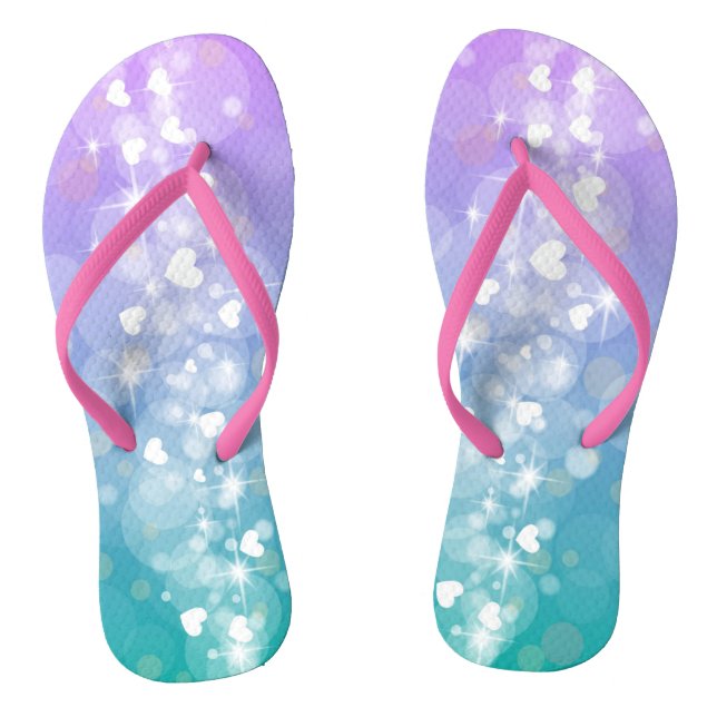 White Heart Thongs (Footbed)