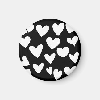 White Hearts Magnet