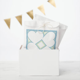 White Hearts Pattern Favour Bag
