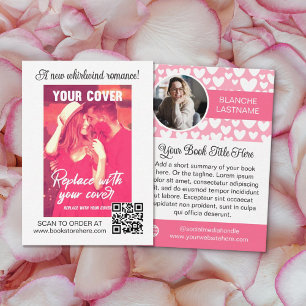 White Hearts Romance Author Book Release Marketing Business Card