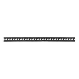 White Hearts  Valentine's Day black Satin Ribbon