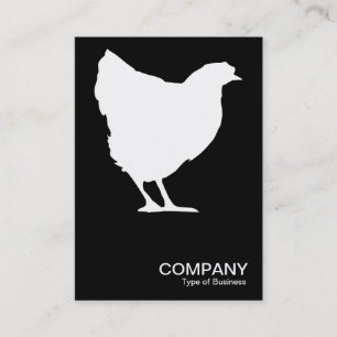 White Hen Symbol - Black Business Card