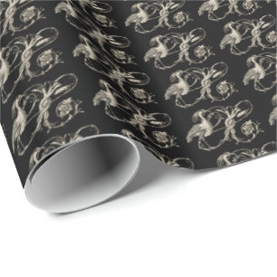 White Heron Pattern Wrapping Paper