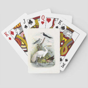 White Heron Playing Cards