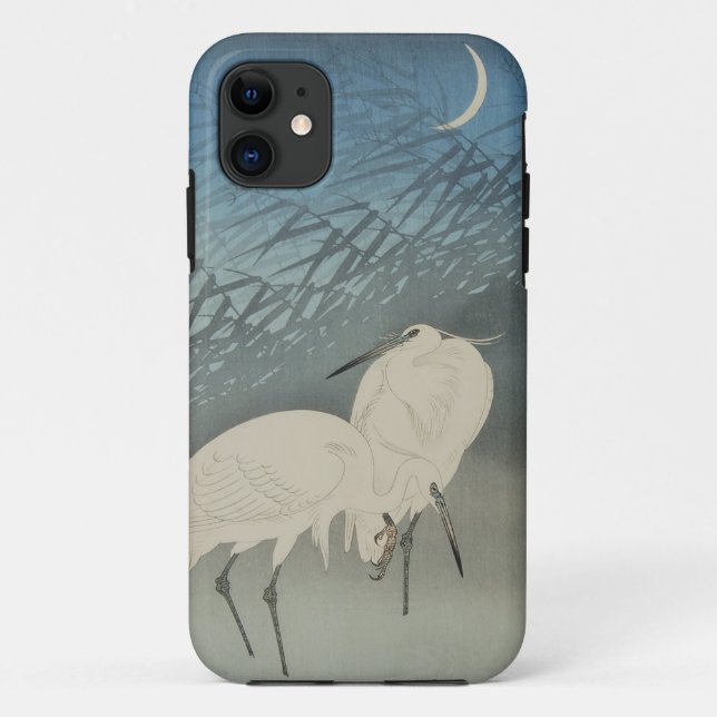 White Herons and Moon, Ohara Koson Case-Mate iPhone Case (Back)