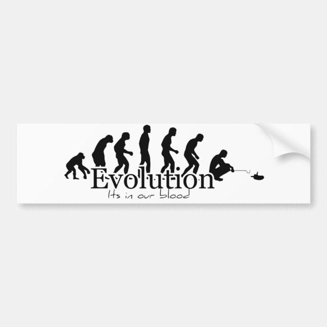 White Herper Evolution Bumper Sticker (Front)