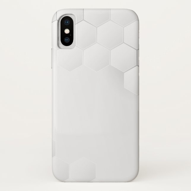 white hexagon abstract Case-Mate iPhone case (Back)