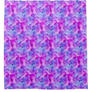 White Hibiscus Flowers Bouquet Tinted  Shower Curtain