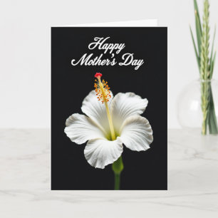 White Hibiscus Mothers Day Card