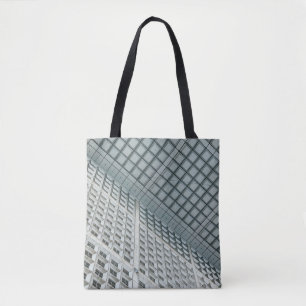 White high-rise commercial building tote bag