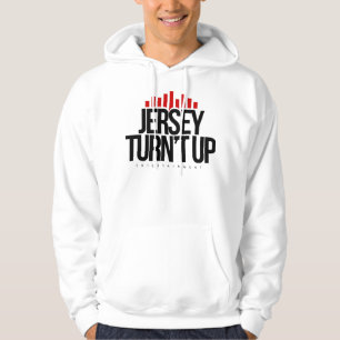 White Hoodie with Jersey Turn't Up Design