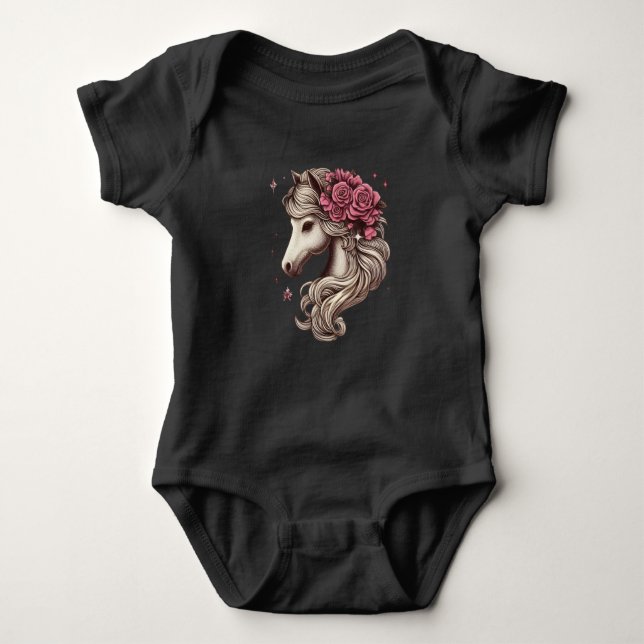 White Horse Baby Bodysuit (Front)