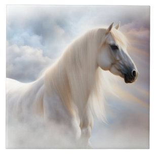 White Horse Beautiful Art Ceramic Tile