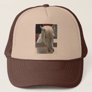 White Horse Beauty Trucker Hat