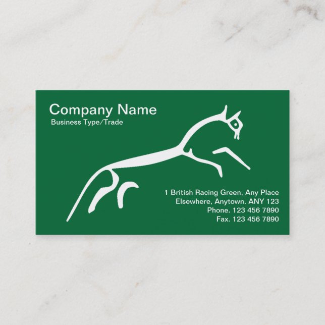 White Horse Business Card (Front)