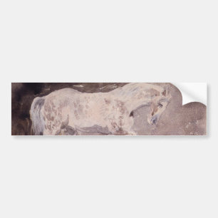 White Horse (by Eugene Delacroix) Bumper Sticker