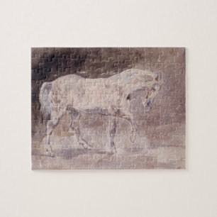 White Horse (by Eugene Delacroix) Jigsaw Puzzle