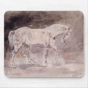 White Horse (by Eugene Delacroix) Mouse Pad