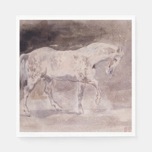 White Horse (by Eugene Delacroix) Napkin