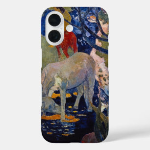 White Horse by Paul Gauguin, Vintage Fine Art iPhone 16 Case