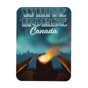 White Horse Canada travel poster Magnet