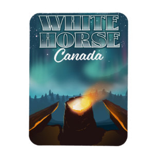 White Horse Canada travel poster Magnet