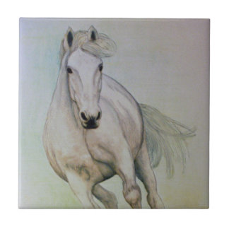 `White Horse' Ceramic Tile
