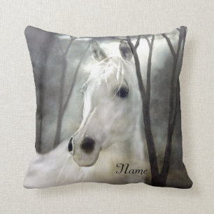 White Horse Cushion