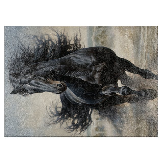 White Horse Cutting Board (Front)