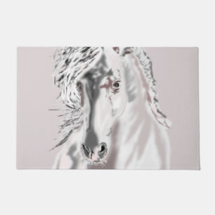 White Horse Doormat Custom Colours