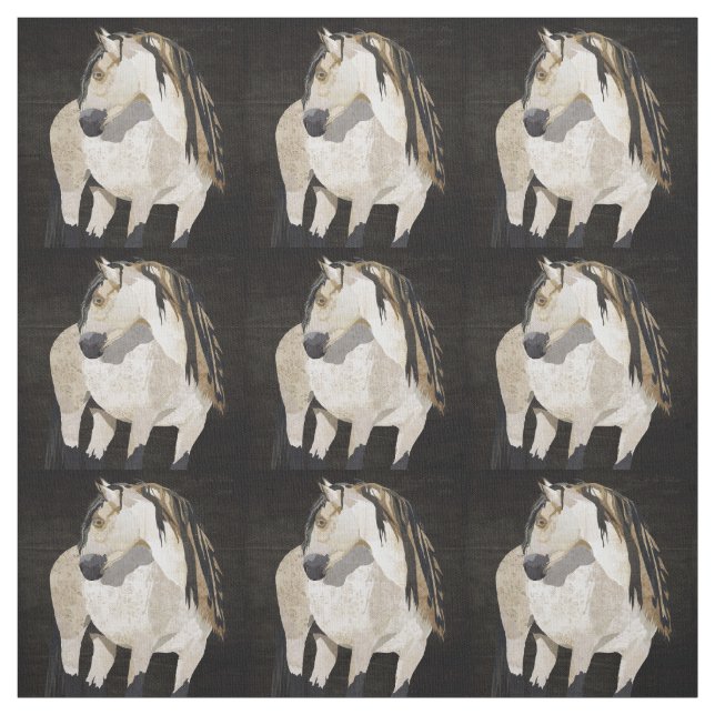 White Horse Fabric (Swatch)