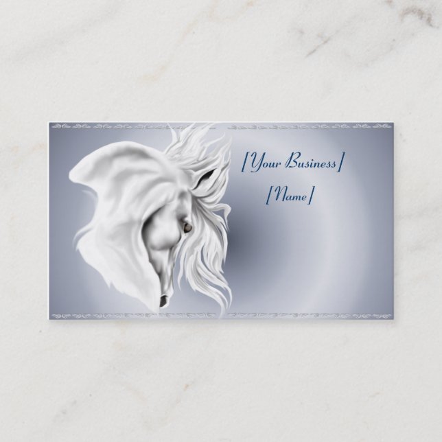 White Horse Head Business Card (Front)
