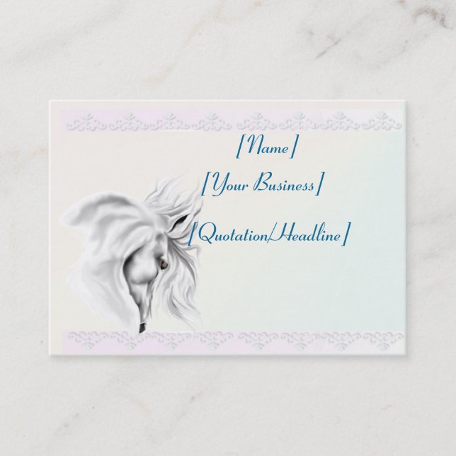 White Horse Head profilecard_chubby_horizontal,... Business Card (Front)