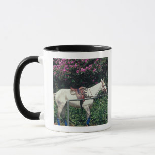 White Horse in a Garden Mug