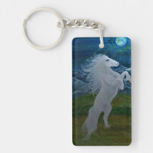White Horse Keychain