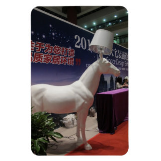 White Horse Lamp Magnet