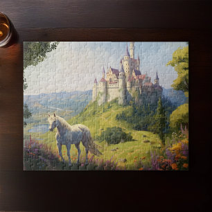 White Horse Leaves The Fantasy Palace Jigsaw Puzzle