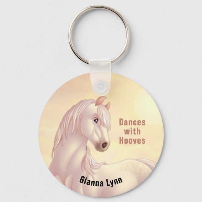 White Horse Monogrammed Key Ring (Front)
