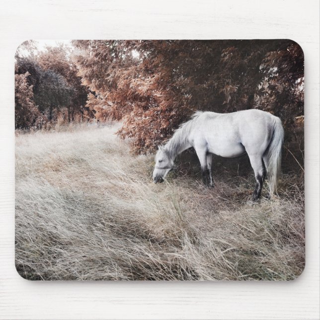 White Horse Mouse Pad (Front)