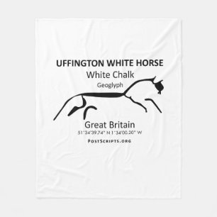 White Horse of Uffington Fleece Blanket