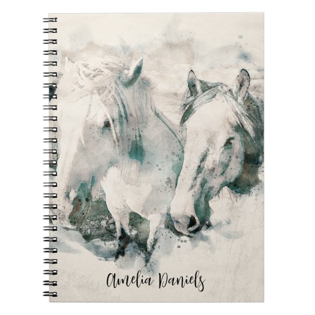 White Horse Personalised Notebook (Front)